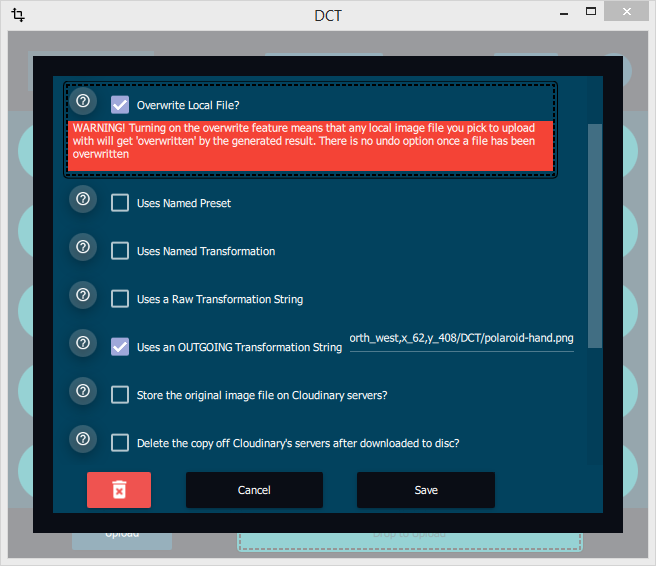 Desktop Cloud Transform - Config Editor - Editing Existing Config