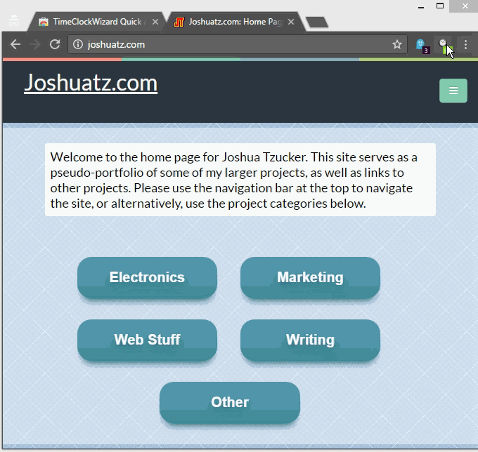 TimeClockWizard Chrome Extension - Clocking Out